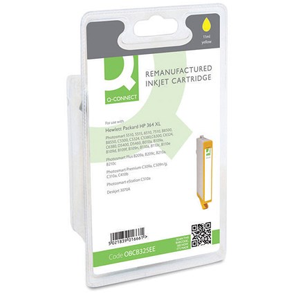 Q-Connect HP 364XL Yellow High Yield Ink Cartridge CB325EE