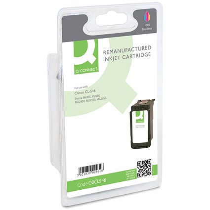 Q-Connect Remanufactured Inkjet Cartridge Colour Compatible With Canon CL-546 CL-546 CL-COMP