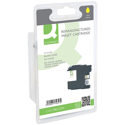 Q-Connect Brother LC223Y Compatible Inkjet Cartridge Yellow LC223Y-COMP
