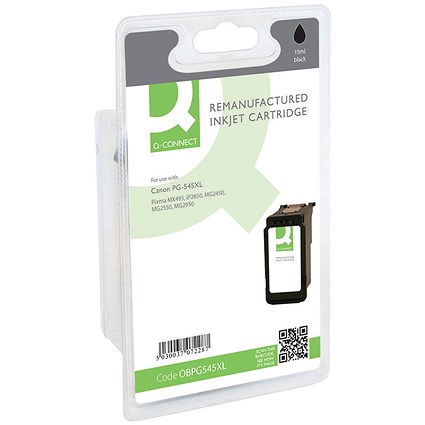 Q-Connect Replacement Inkjet Cartridge High Yield Black Compatible With Canon PG-545XL PG545XL-COMP