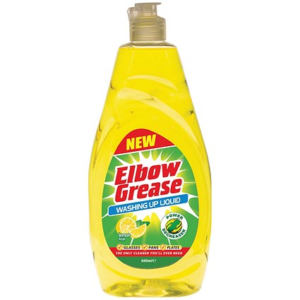 Elbow Grease Washing Up Liquid Lemon 600ml
