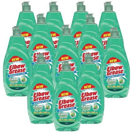 Elbow Grease Washing Up Liquid Eucalyptus 450ml (Pack of 12)