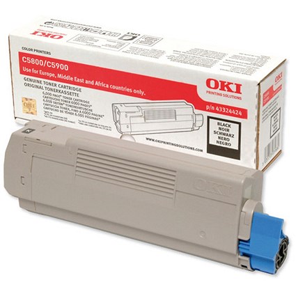 Oki 43324424 Black Laser Toner Cartridge