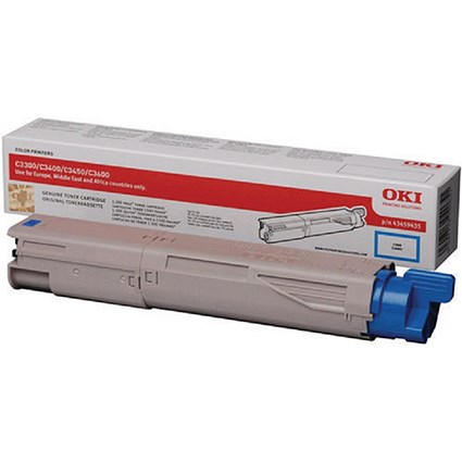 Oki 43459435 Cyan Laser Toner Cartridge