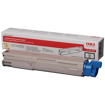 Oki 43459436 Black Laser Toner Cartridge