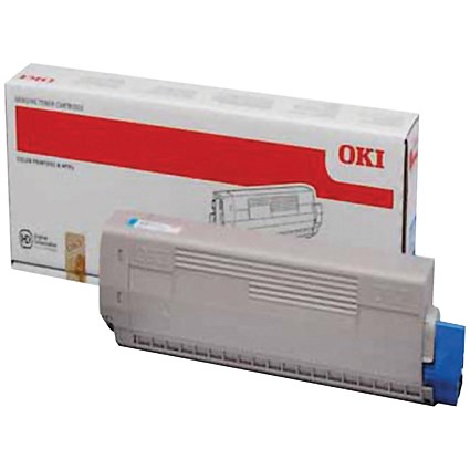 Oki Cyan Toner Cartridge (10,000 Page Capacity) 44844507