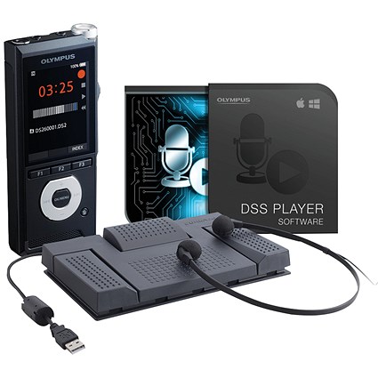 Olympus DS-2600 and AS-2400 Dictation and Transcription Starter Kit DS-2600+AS-2400