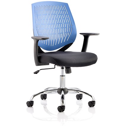 Dura Operator Chair, Fixed Height Arms, Blue