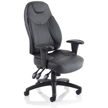 Galaxy Operator Bonded Leather Chair, Height Adjustable Arms, Black