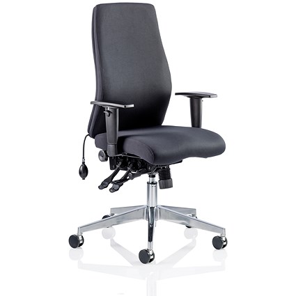 Onyx Ergo Posture Chair, Height Adjustable Arms, Black - Delivered Built