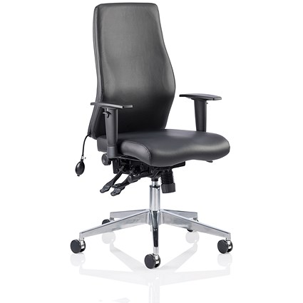 Onyx Ergo Posture Chair, Height Adjustable Arms, Black - Delivered Built