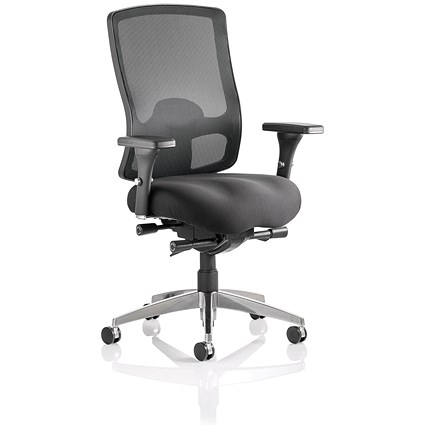 Regent Task Mesh Back Operator Chair, Height Adjustable Arms, Black