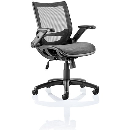 Fuller Mesh Operator Chair, Height Adjustable Arms, Black