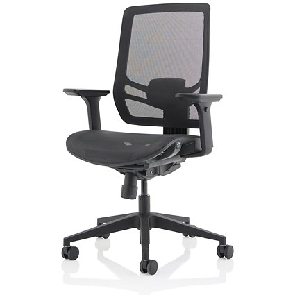 Ergo Twist Mesh Operator Chair, Height Adjustable Arms, Black