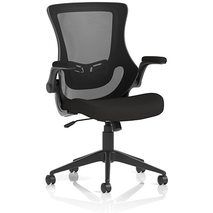 Orbit Mesh Back Operator Chair, Folding Arms, Black