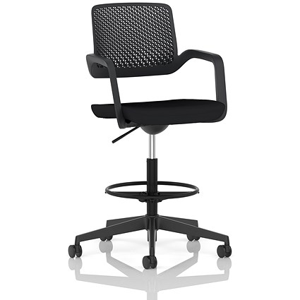 Cosmo Hi Rise Chair Black Frame Black Seat