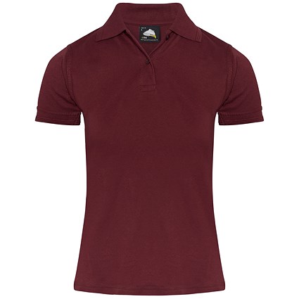 ORN Ladies Eagle Polo Shirt, Burgundy, 16