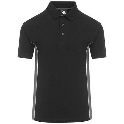 ORN Silverswift Polo Shirt, Unisex, Black/Graphite, 4XL