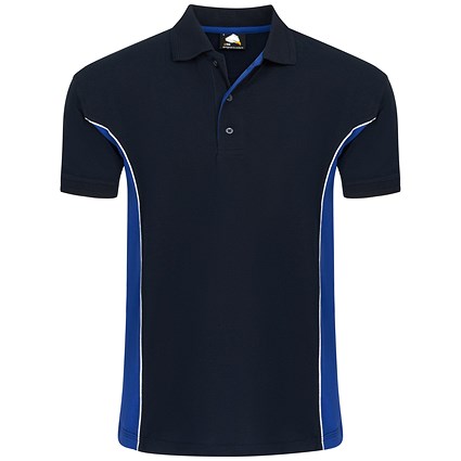 ORN Silverswift Polo Shirt, Unisex, Navy Blue/Royal Blue, Large
