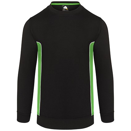 ORN Silverswift Sweatshirt, Unisex, Black/Lime, 4XL