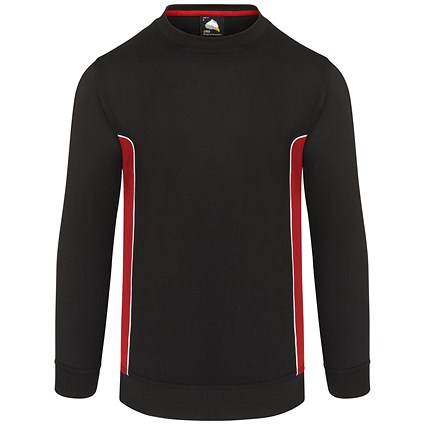 ORN Silverswift Sweatshirt, Unisex, Black/Red, Small