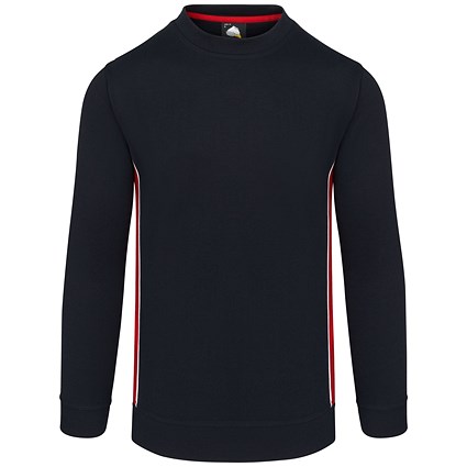 ORN Silverswift Sweatshirt, Unisex, Navy Blue/Red, 4XL