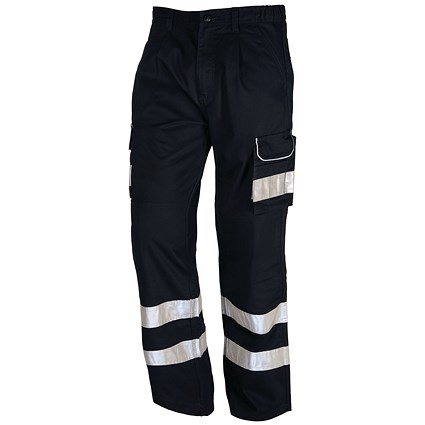 ORN Condor Kneepad Trousers, Unisex, 2 HV Bands, Black, 40T
