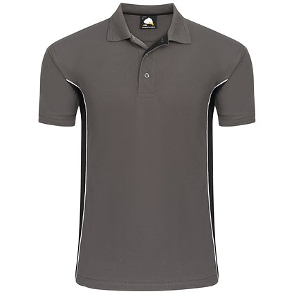 ORN Silverswift Polo Shirt, Unisex, Graphite/Black, Medium