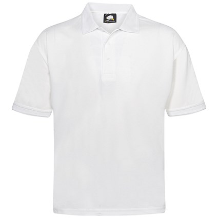 ORN Oriole Wicking Polo Shirt, Unisex, White, Large