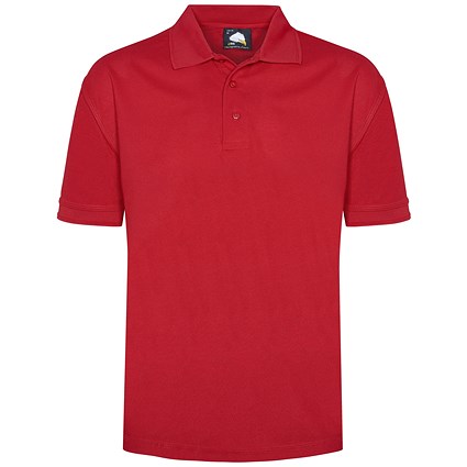ORN Oriole Wicking Polo Shirt, Unisex, Red, XL