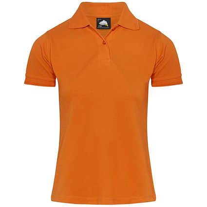 ORN Ladies Eagle Polo Shirt, Orange, 12