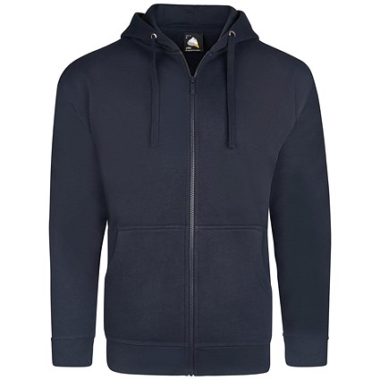 ORN Macaw Zipped Hoodie, Unisex, Navy Blue, 2XL