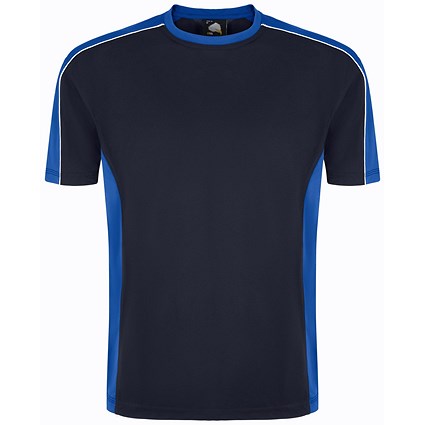 ORN Avocet Unisex Wicking T-Shirt, Navy Blue/Royal Blue, 5XL
