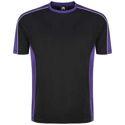 ORN Avocet Unisex Wicking T-Shirt, Black/Purple, Small