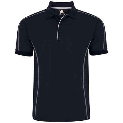 ORN Crane Polo Shirt, Unisex, Navy Blue, Medium