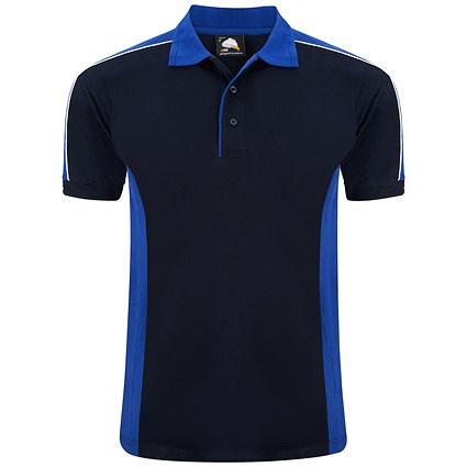 ORN Avocet Polo Shirt, Unisex, Navy Blue/Royal Blue, 2XL