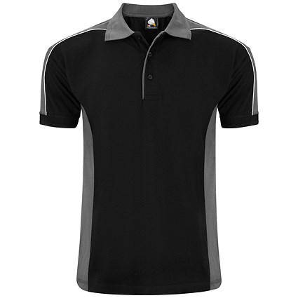 ORN Avocet Polo Shirt, Unisex, Black/Graphite, Large