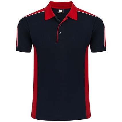ORN Avocet Polo Shirt, Unisex, Black/Red, Medium