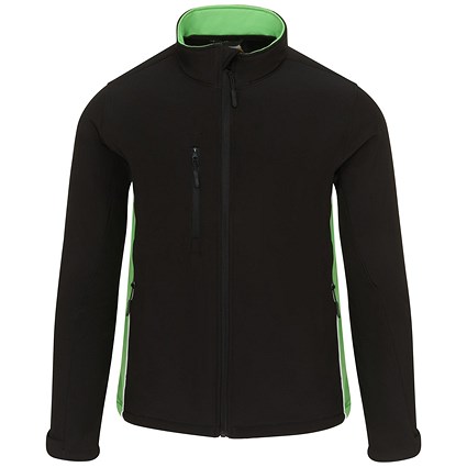 ORN Silverswift Softshell Jacket, Unisex, Black/Lime, 2XL