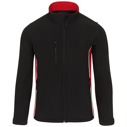ORN Silverswift Softshell Jacket, Unisex, Black/Red, Small