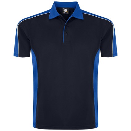 ORN Avocet Wicking Polo Shirt, Unisex, Navy Blue/Royal Blue, 4XL