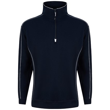 ORN Crane Quarter Zip Sweatshirt, Unisex, Navy Blue, XL