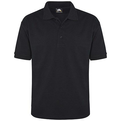 ORN Petrel Cotton Polo Shirt, Unisex, Black, 2XL