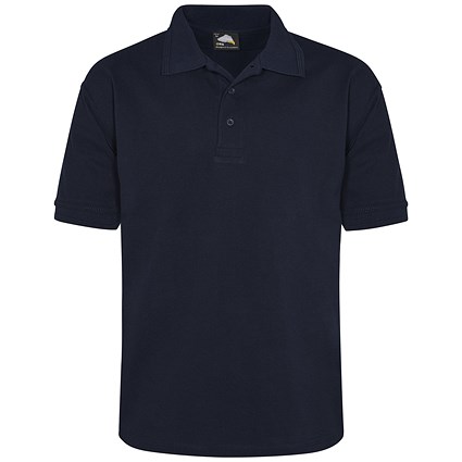 ORN Petrel Cotton Polo Shirt, Unisex, Navy Blue, Medium