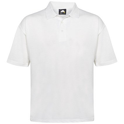 ORN Raven Polo Shirt, Unisex, White, 3XL