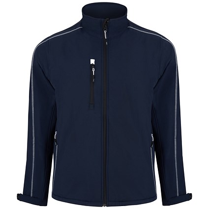 ORN Crane Fur-Lined Softshell Jacket, Navy Blue, 2XL