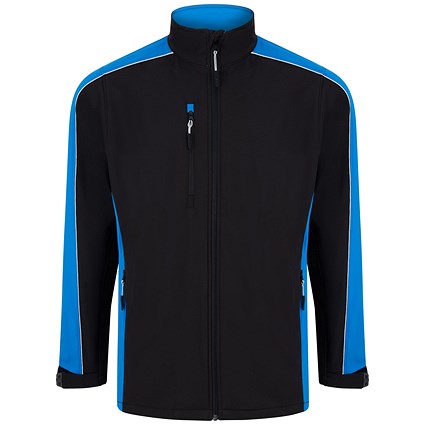 ORN Avocet Softshell Jacket, Unisex, Black/Reflex Blue, Small