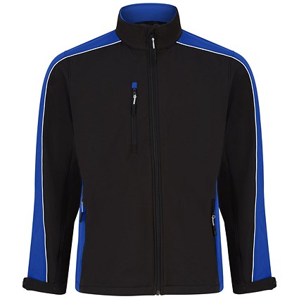 ORN Avocet Softshell Jacket, Unisex, Black/Royal Blue, Small