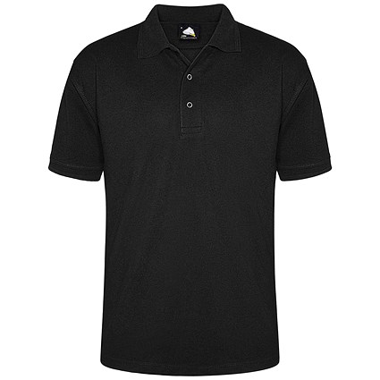 ORN Warbler Stud Polo Shirt, Unisex, Black, Medium