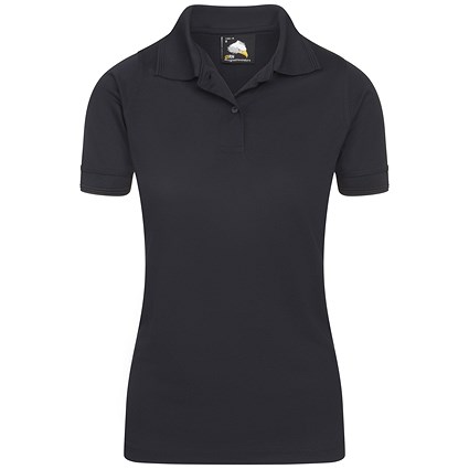 ORN Oriole Ladies Wicking Polo Shirt, Navy Blue, 8